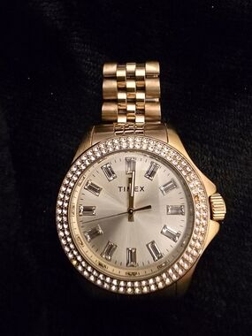Timex Kaia Goldtone Bracelet Watch with Crystal Bezel - 38mm